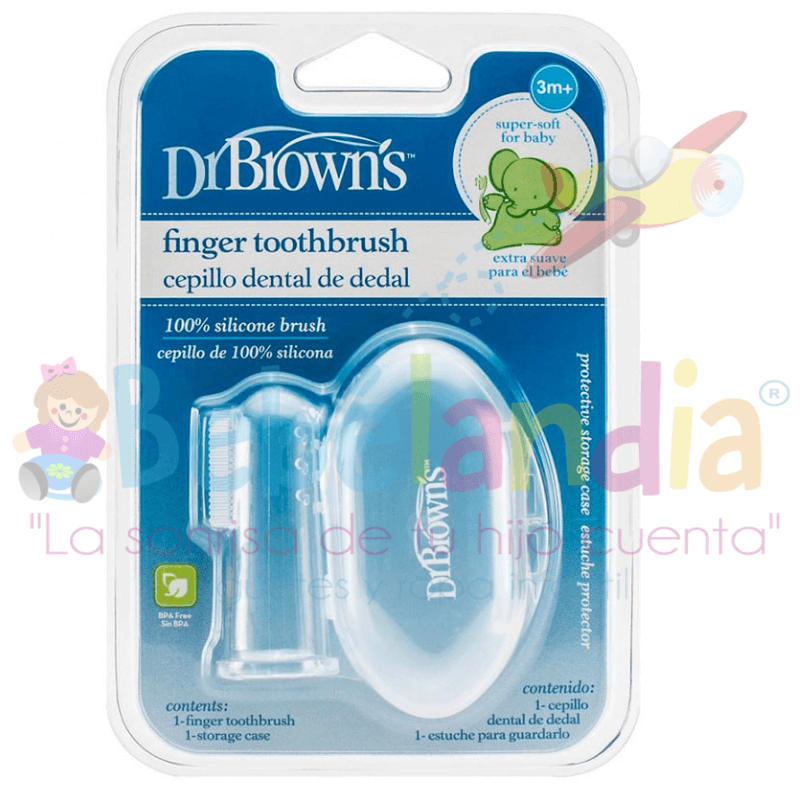 Cepillo dientes para dedo en silicona para bebe PUR sin BPA