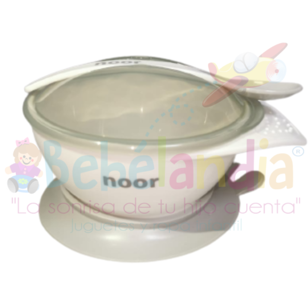 Plato hondo con Base de Succión y Cuchara