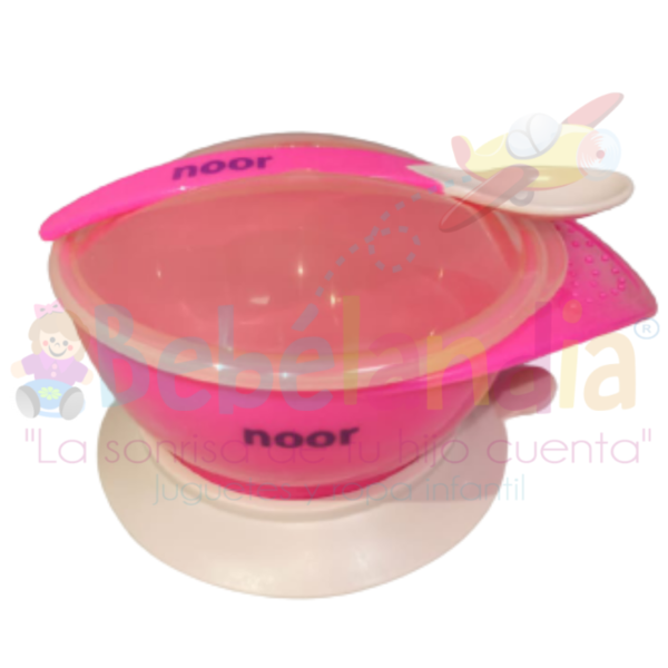 Plato hondo con Base de Succión y Cuchara