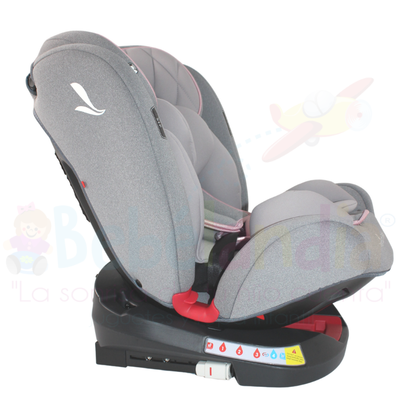 Silla de coche (Auto) Giratoria 360 Grados Luxe Toral GRIS 0/1/2/3 - Carros  de bebé y Mobiliario infantil