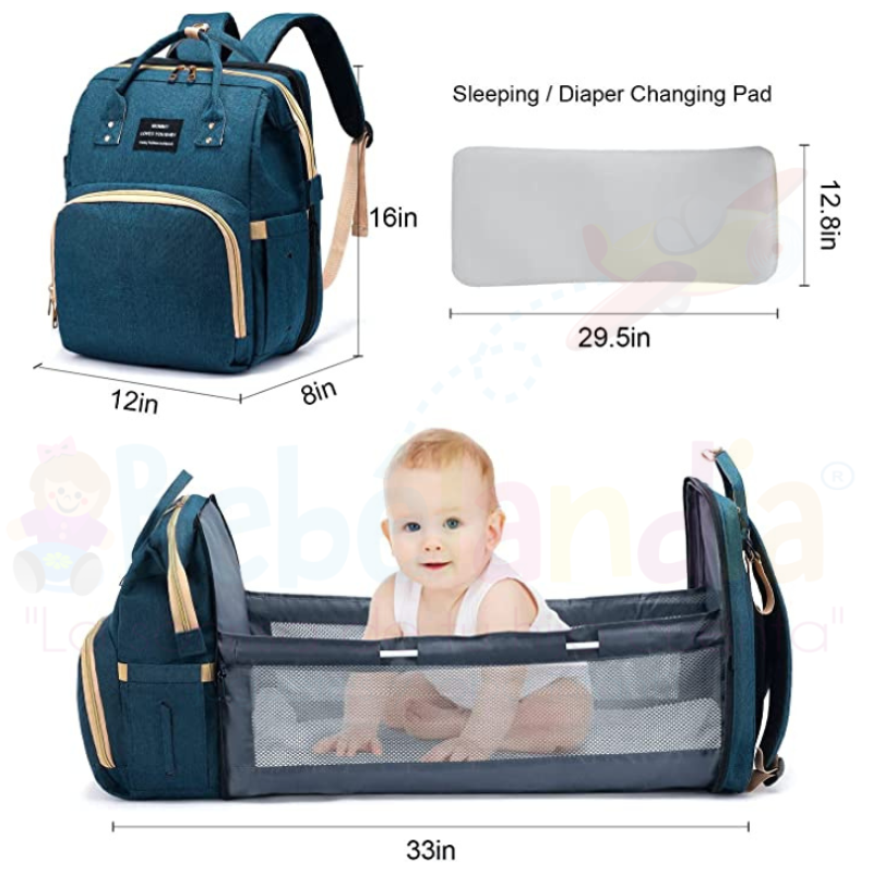 KeaBabies Mochila para pañales y cambiador de pañales portátil - Bolsas de  viaje para bebés multifunción impermeables - Cambiador de bebé plegable