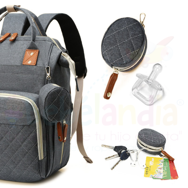 Pañalera Mochila con Cable USB - Imagen 7