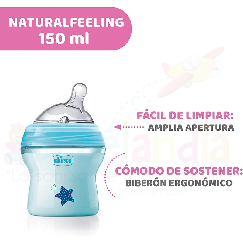Chicco biberón Natural Feeling 0M+ efecto mamá 150 ml