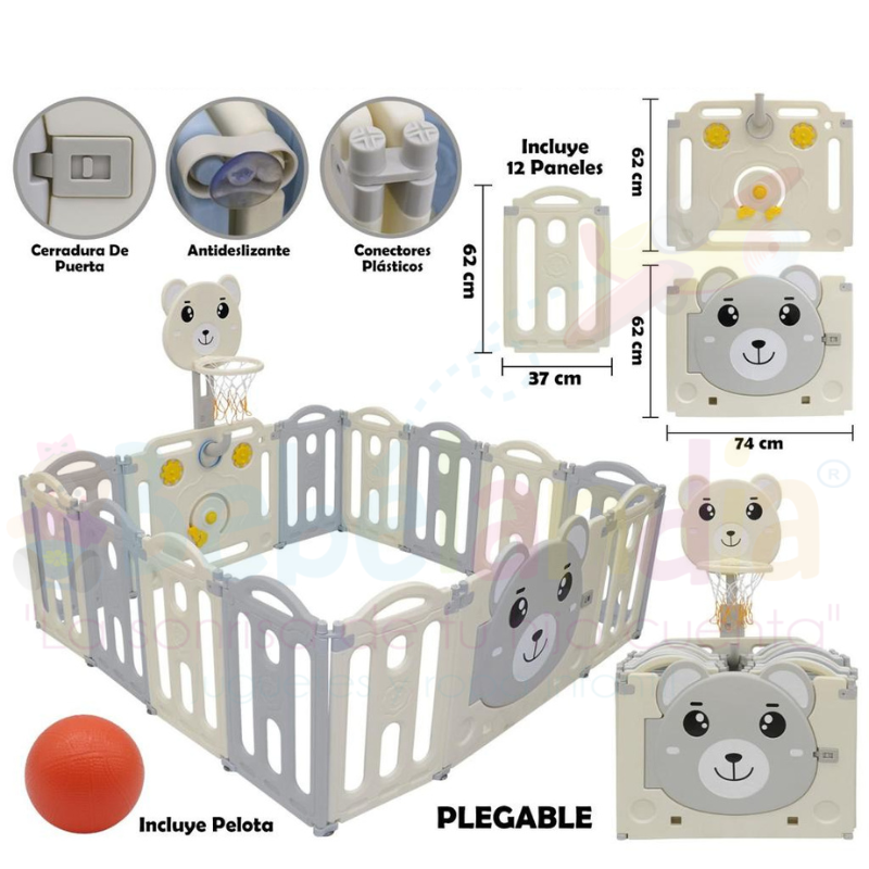Corral Plástico Para Bebés 6 Paneles – Do it Center